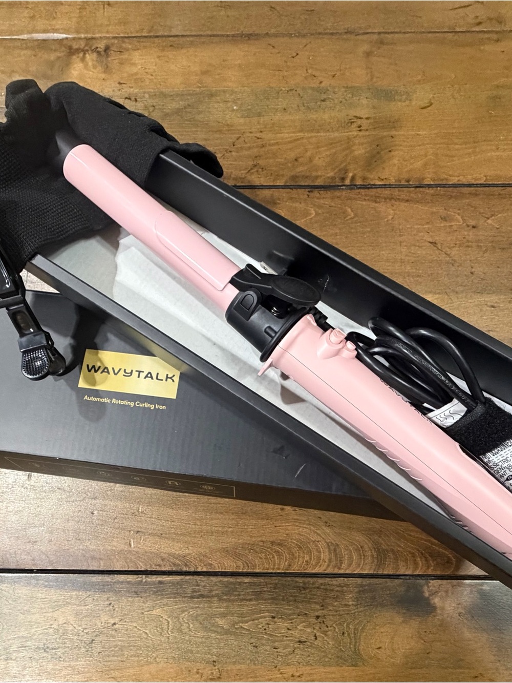 WAVYTALK Pink Automatic Rotating Curling Iron